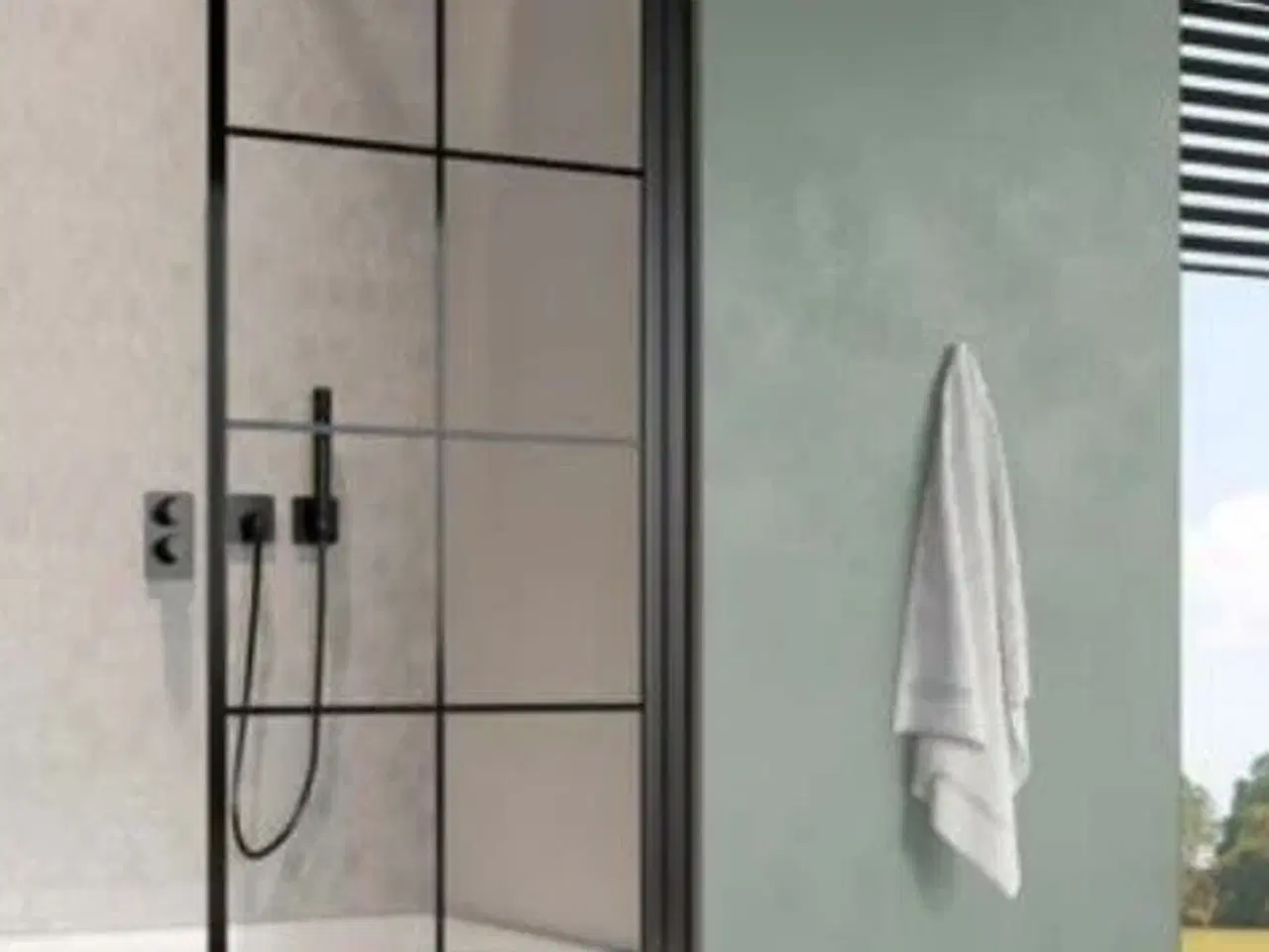 Billede 1 - Noma 70 badekarvæg, 700mmx1500mm højre, sort profiler