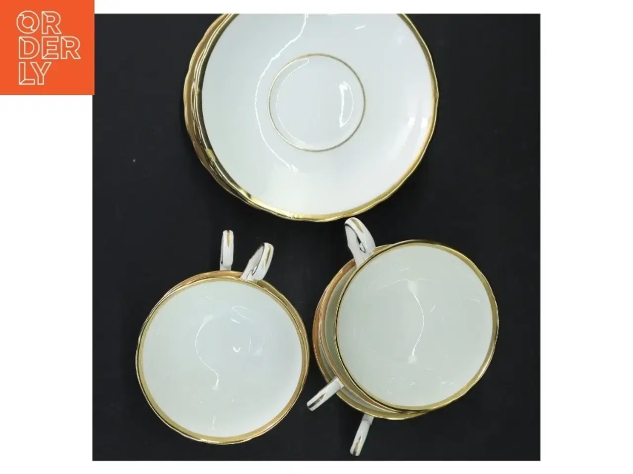Billede 5 - Porcelænskop og underkop sæt med guldkant
