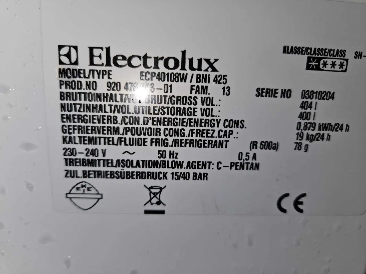 Billede 3 - Kummefryser Electrolux