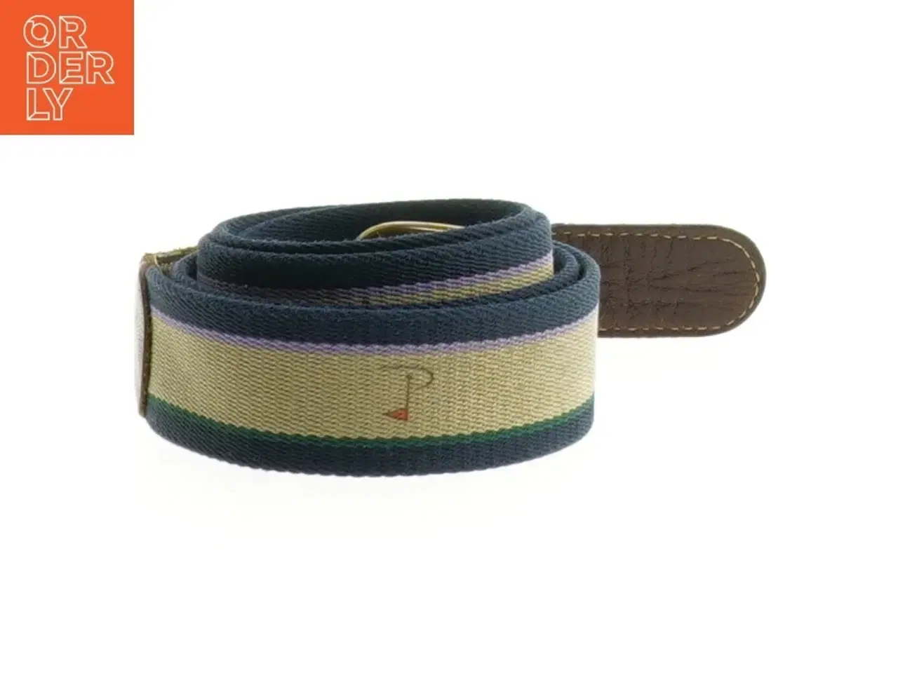 Billede 1 - Bælte i canvas og læder (str. 96 cm)