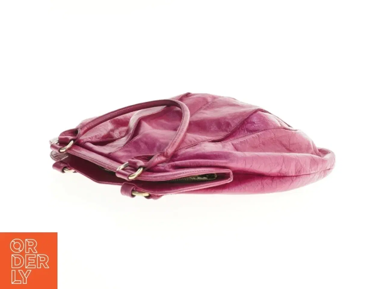 Billede 2 - Lyserød lædertaske (str. 45 x 48 cm)