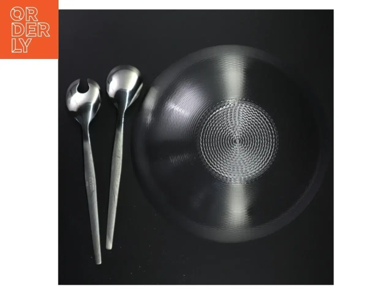 Billede 3 - Holmegaard Facet stor salatskål og serveringssæt (str. 28 x 13 cm og 26 cm) fra Holmegaard Facet