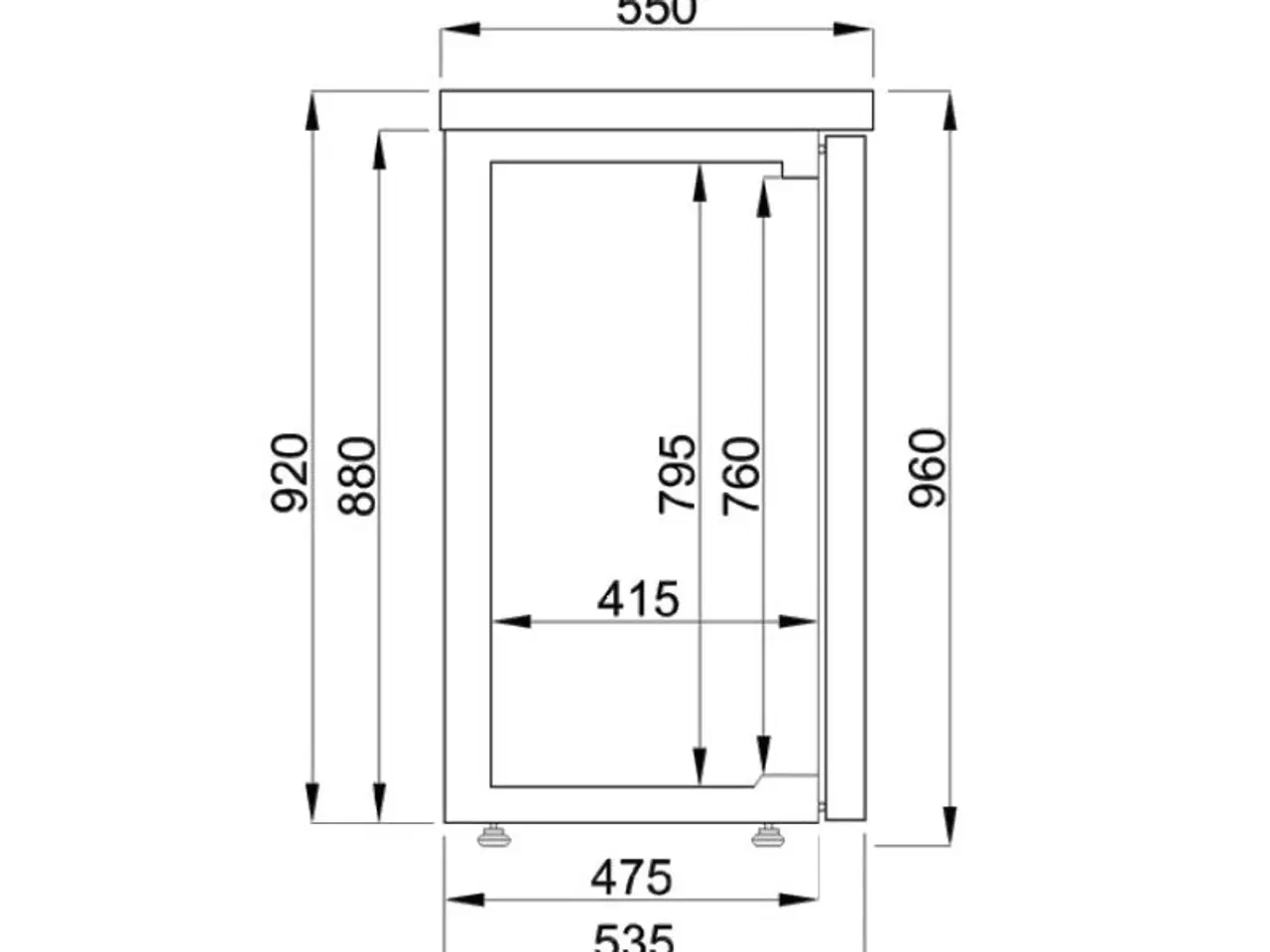 Billede 2 - Barkølebord med 2 glas døre – 320 liter