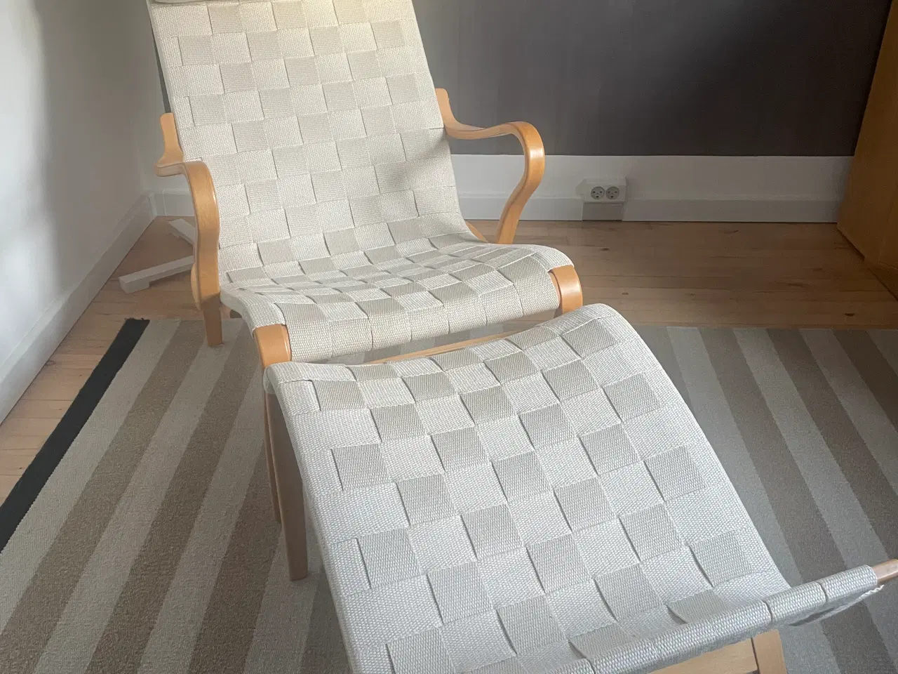 Billede 2 - Bruno Mathsson Pernilla hvilestol med fodskammel