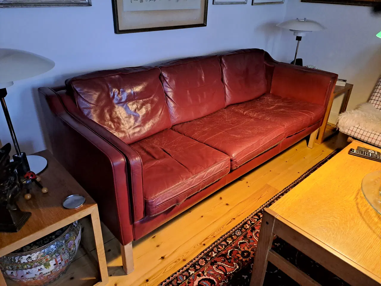 Billede 1 - Coop ægte lædersofa kopi af Børge Mogensen