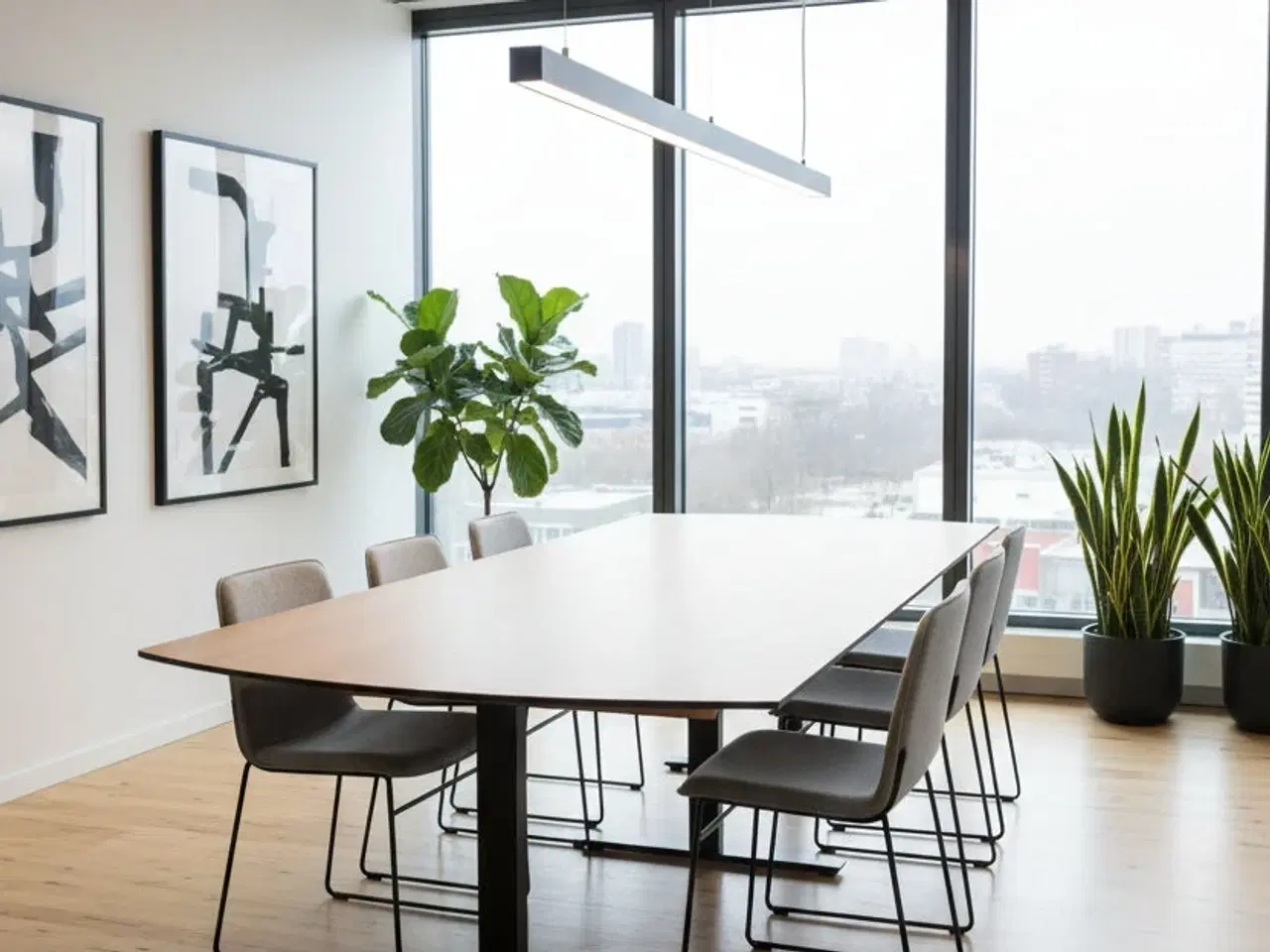 Billede 2 - Dencon Delta Bord – Natur/Sort Stel 280x120x74 cm