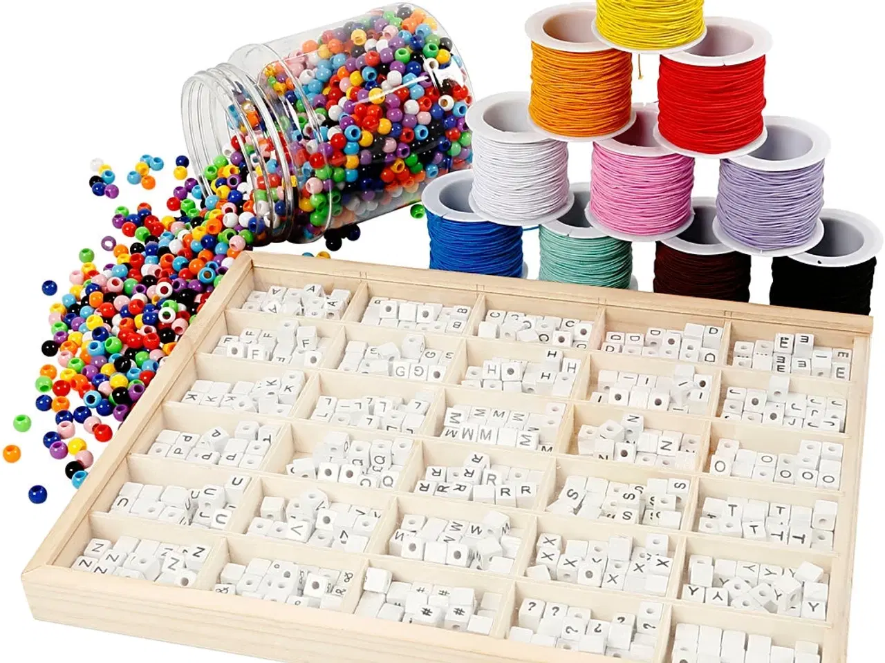 Billede 1 - Kreative bogstavperler til personlige armbånd