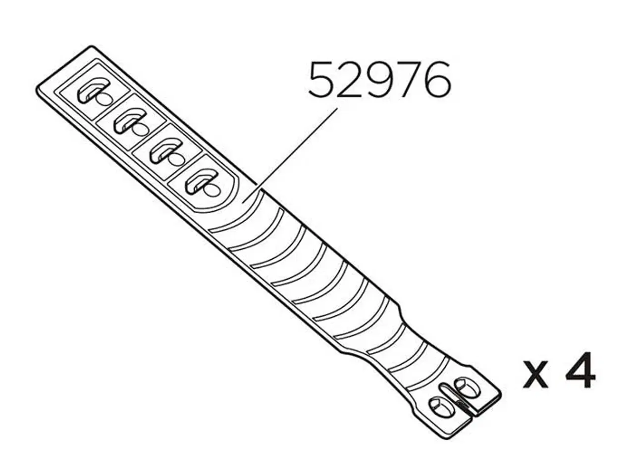 Billede 1 - 4 stk. Thule reservedel 52976 til WingBar edge