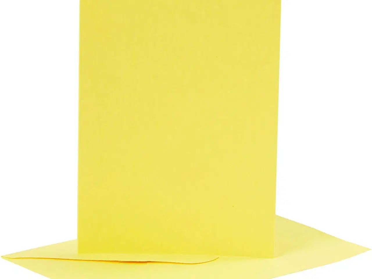 Billede 1 - Kort og kuverter, kort str. 10,5x15 cm, kuvert str. 11,5x16,5 cm, 110+220 g, gul, 6sæt/ 1 pk.