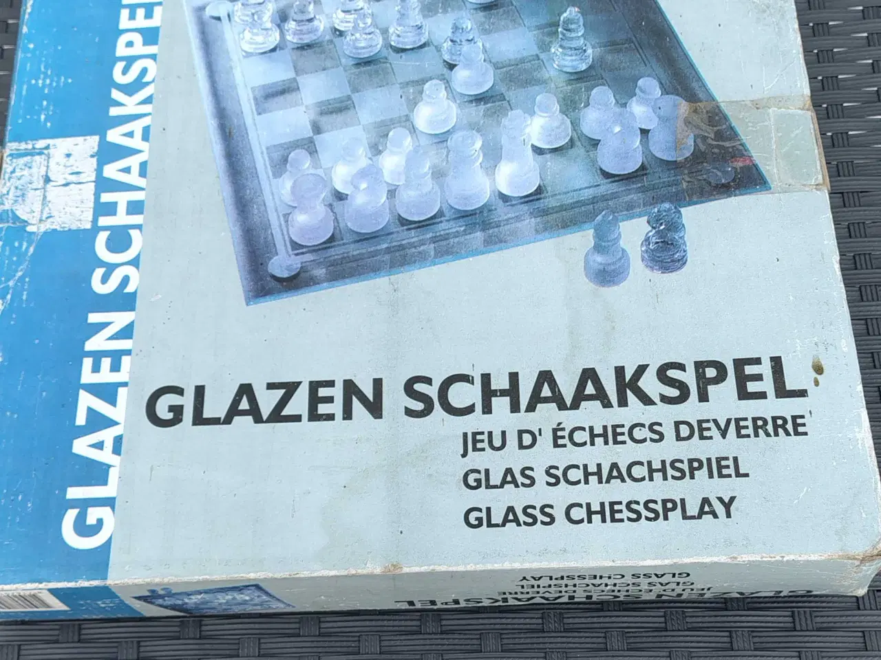 Billede 1 - Glazen Schaakspel glas skakspil
