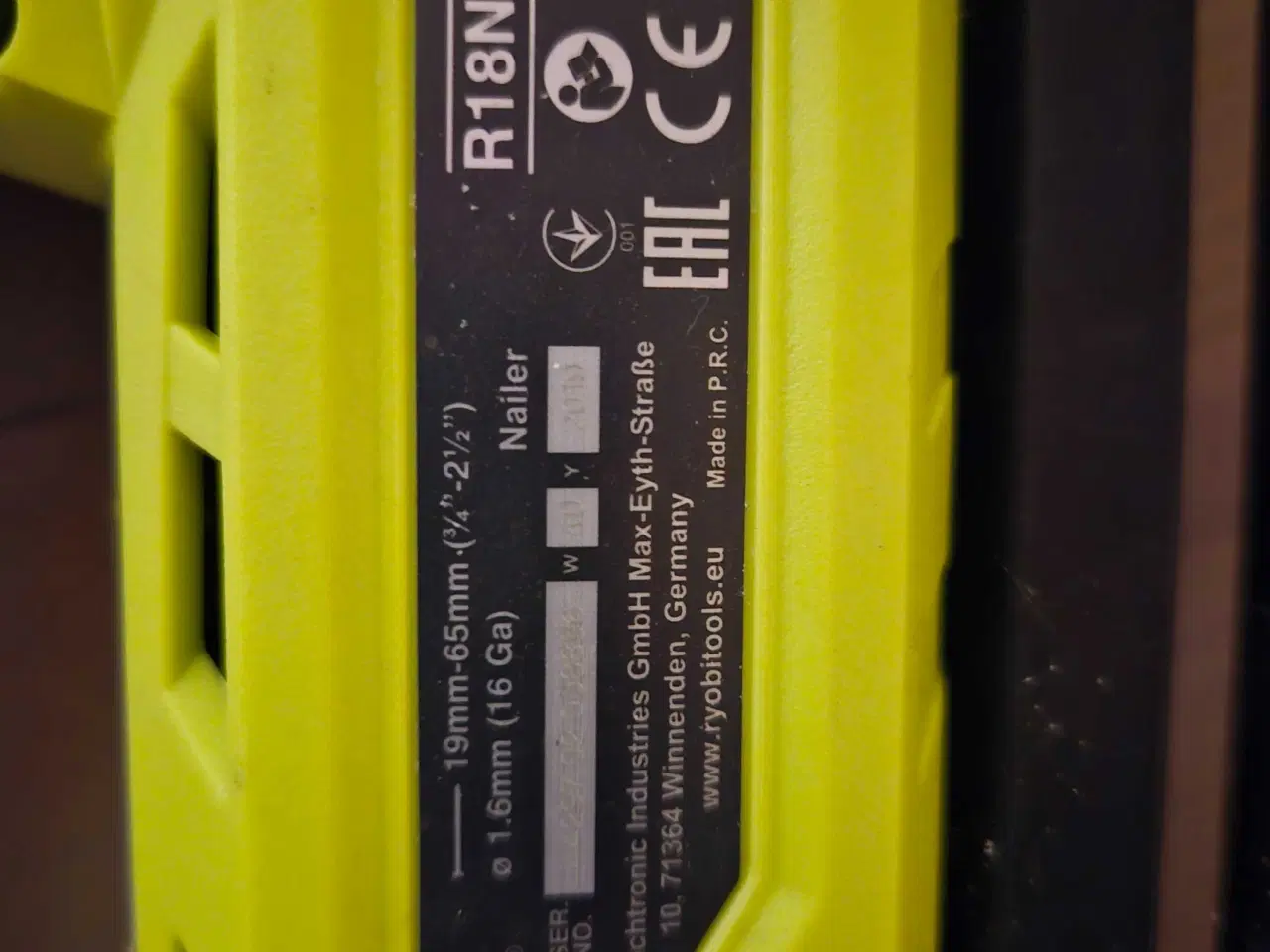 Billede 4 - Ryobi r18n16g dykkerpistol