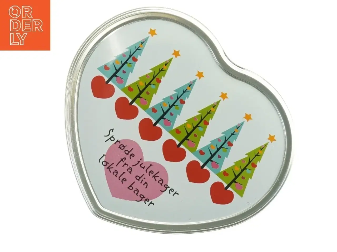 Billede 3 - Hjerteformet kagedåse (str. 22 x 19 cm)