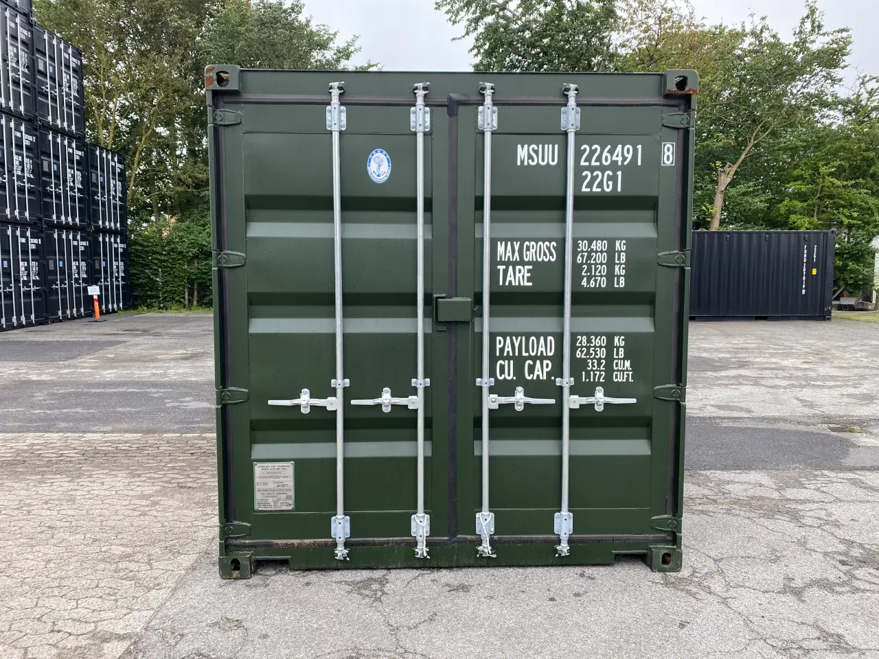 Billede 1 - 20 fods container i Hvid, Grøn, Grå, Blå