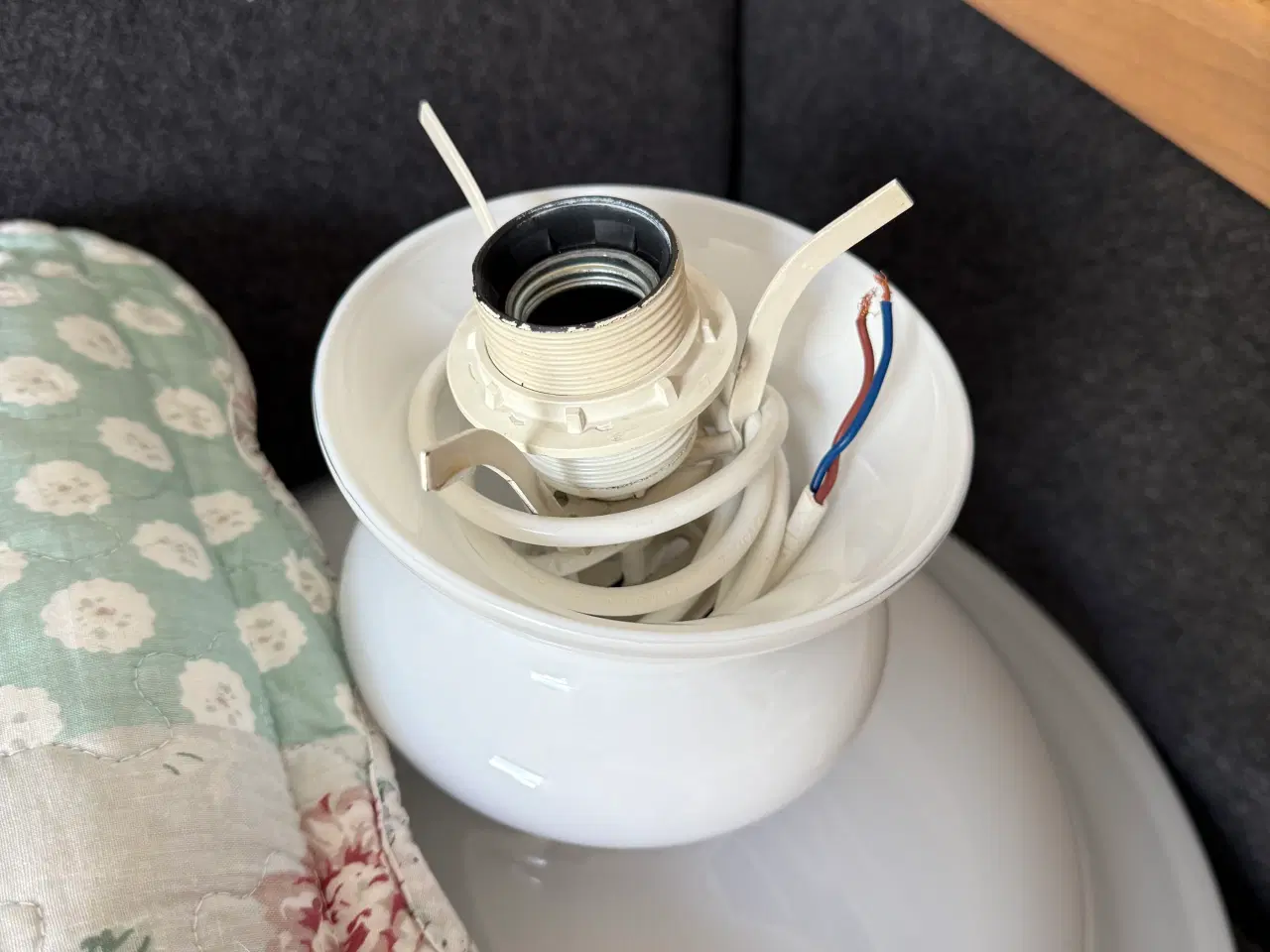 Billede 2 - Holmegaard Tivoli glas pendel - stor