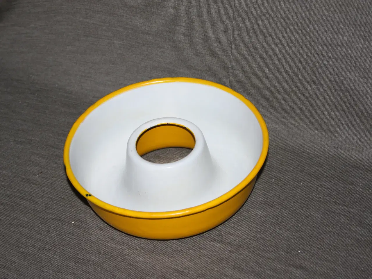 Billede 5 - Gul Madam blå kødrand emalje form