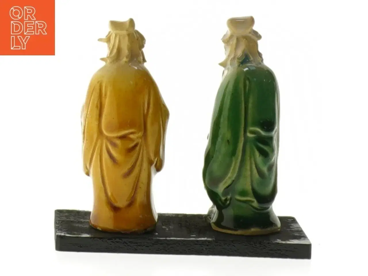 Billede 3 - Keramiske figurer af to vise mænd (str. 9 cm)