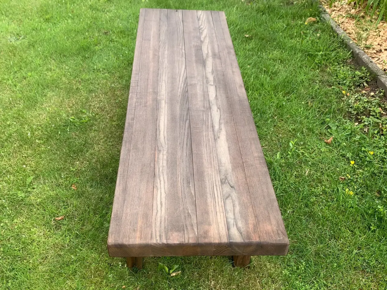 Billede 4 - Eksklusiv og rustik havebænk i massivt egetræ