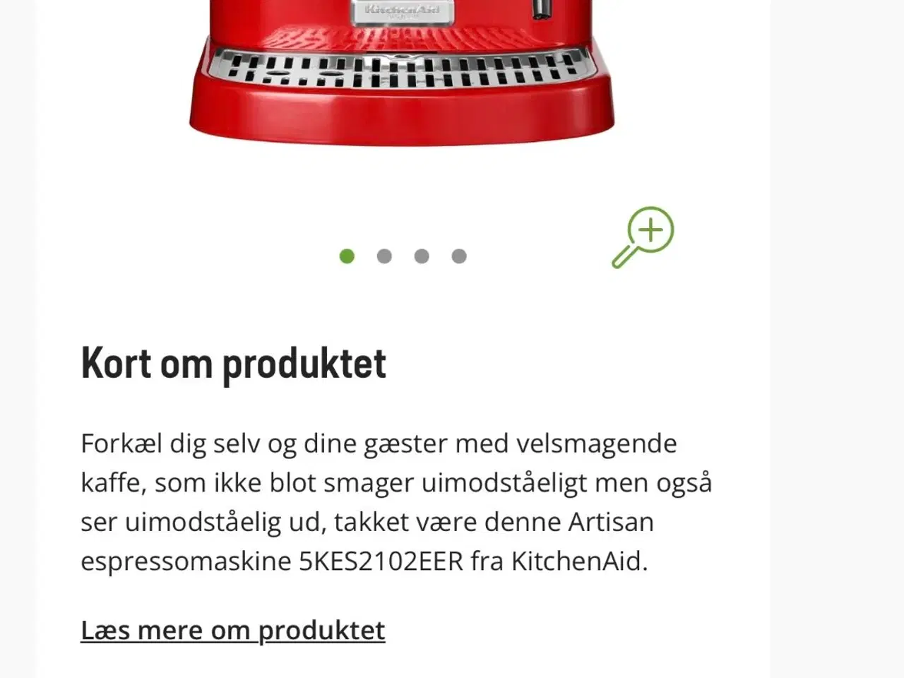 Billede 3 - Kitchen Aid Artisan Expressomaskine 