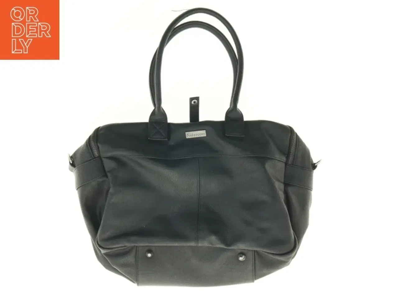 Billede 1 - Sort læderpusletaske (str. 47 x 24 x 18 cm)