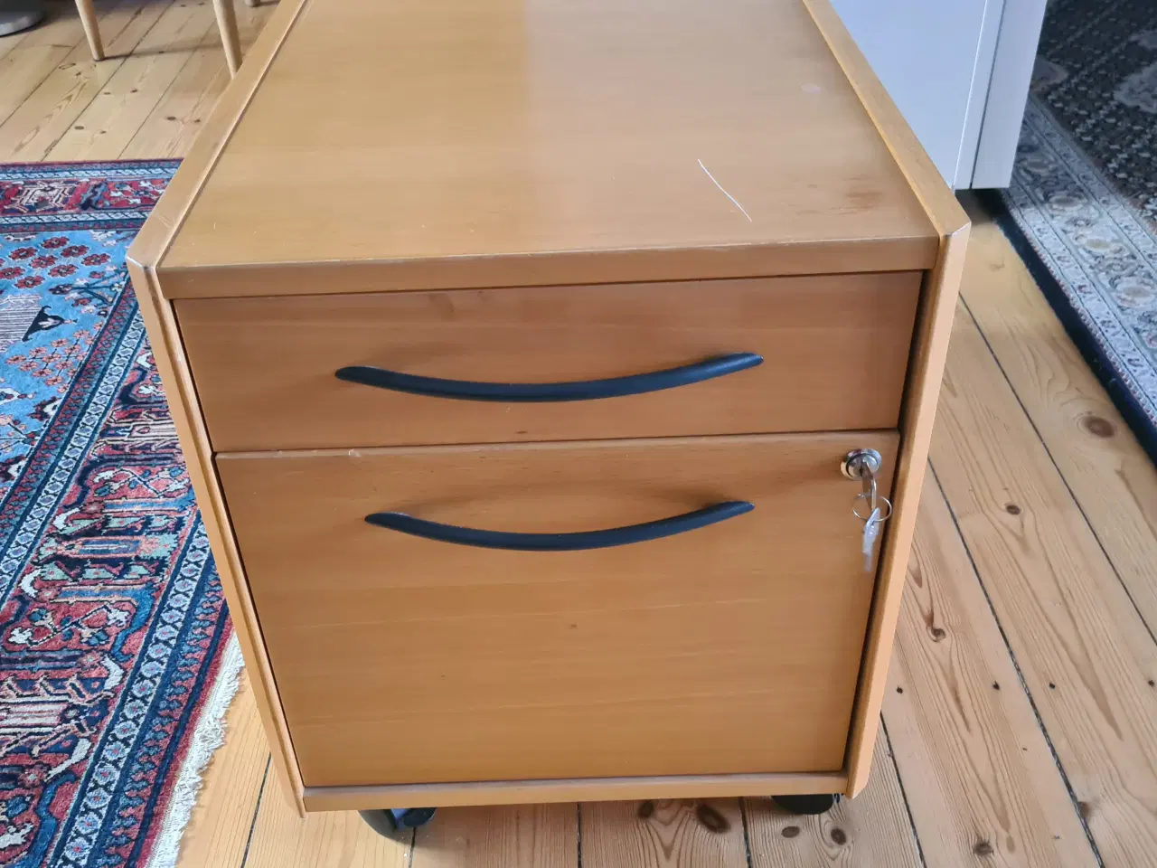 Billede 1 - Skuffekasette på hjul af bøg, L75, h50, b43