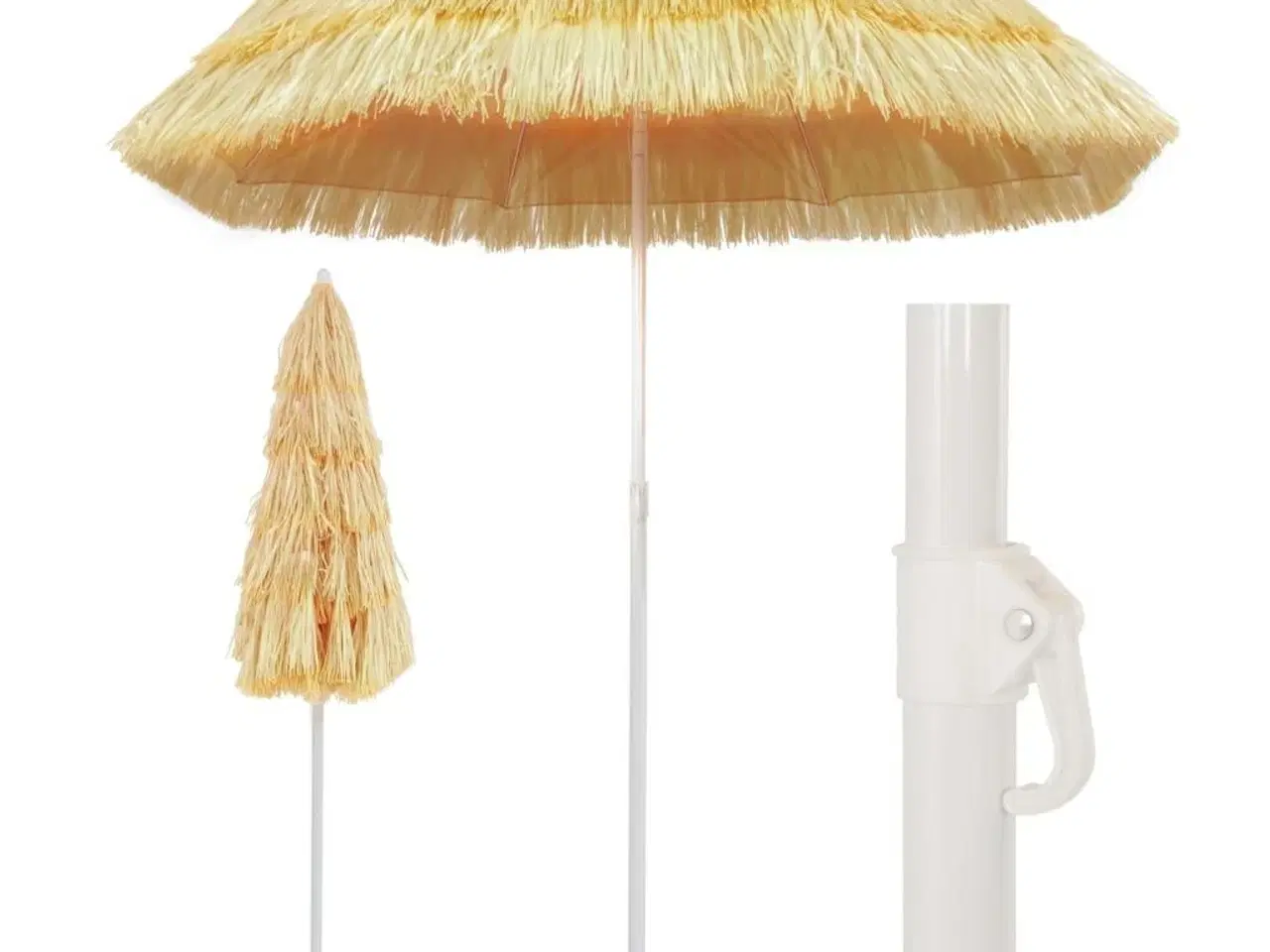 Billede 1 - Strandparasol Hawaii-stil 180 cm naturfarvet