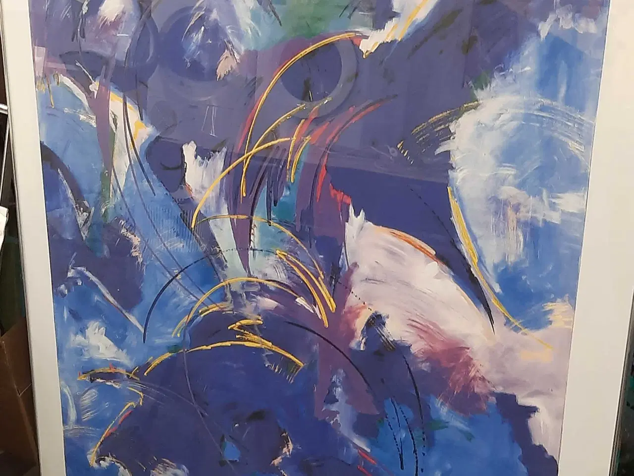 Billede 1 - Stort abstrakt tryk, måske til et kontor el lign.