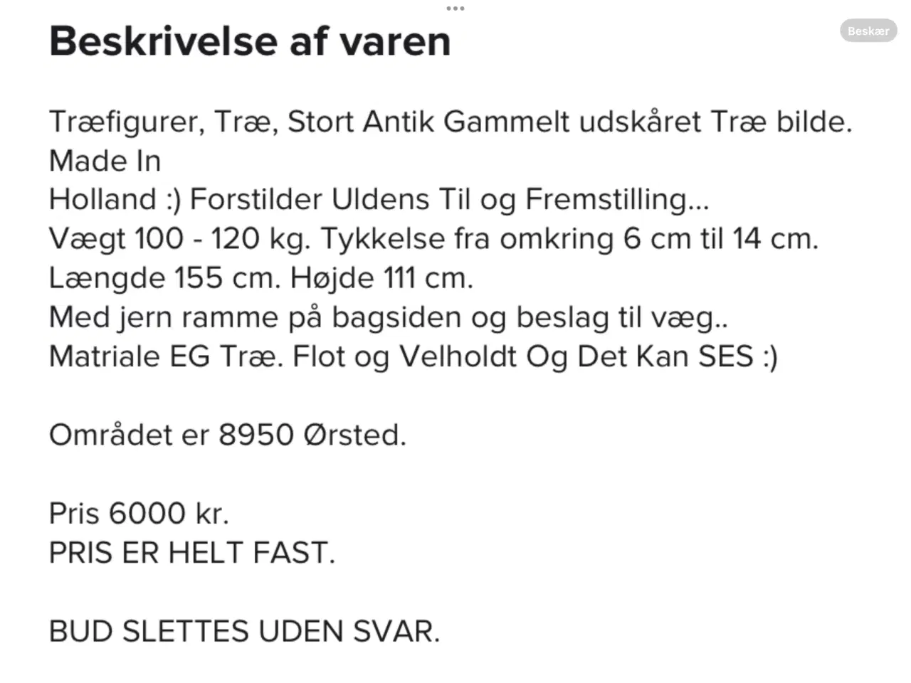 Billede 7 - Træ udskæring med folk og fæ