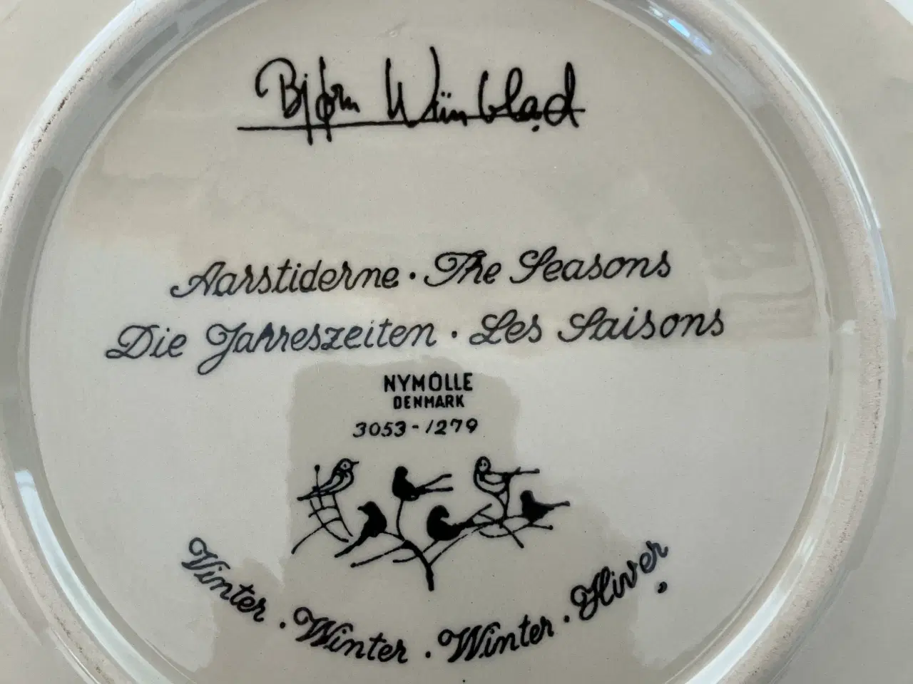 Billede 9 - Bjørn Wiinblad platter - de 4 årstider