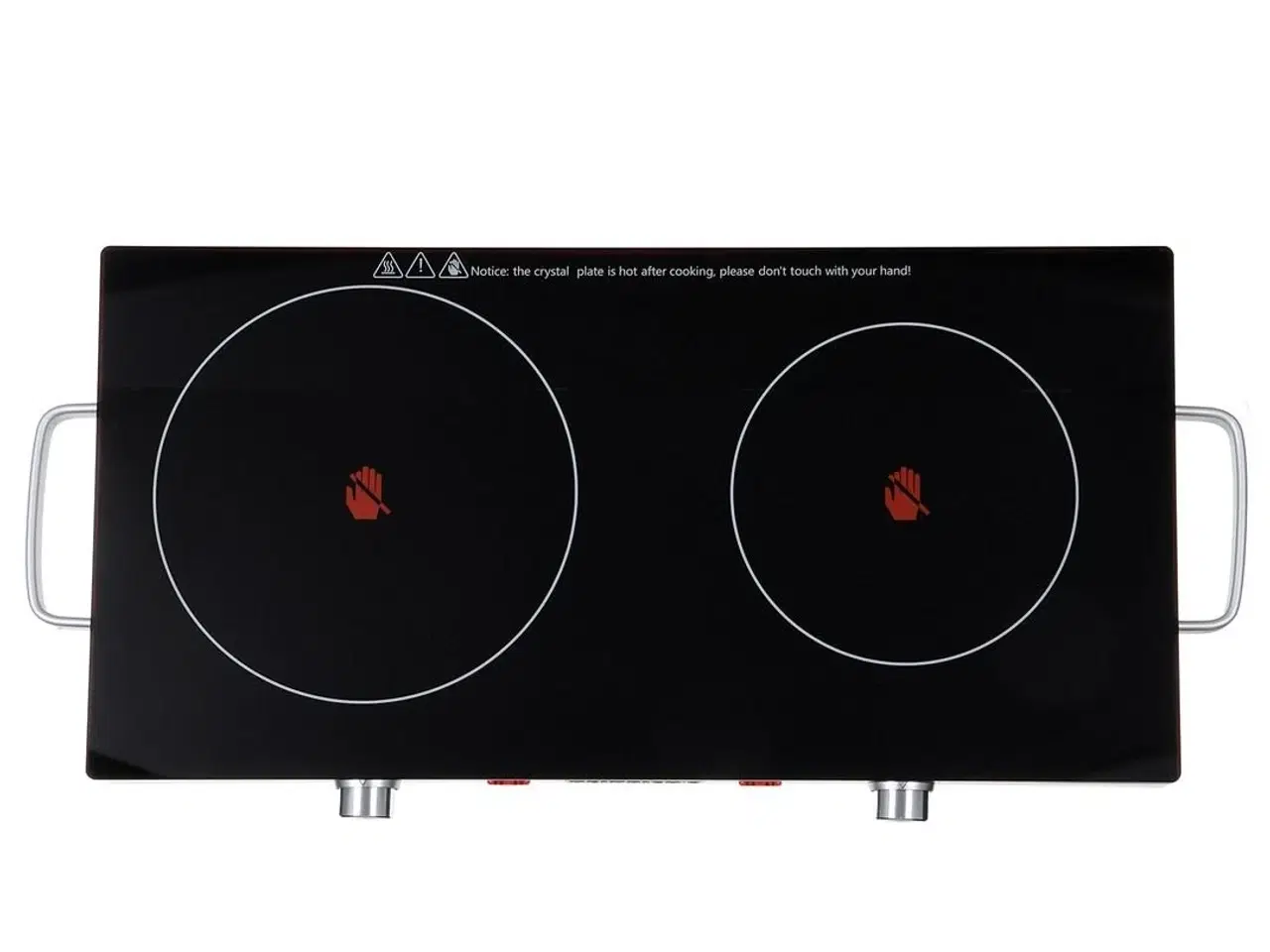 Billede 3 - Dobbelt elektrisk kogeplade HEINRICH'S HDK 8696 – keramisk, 2 zoner