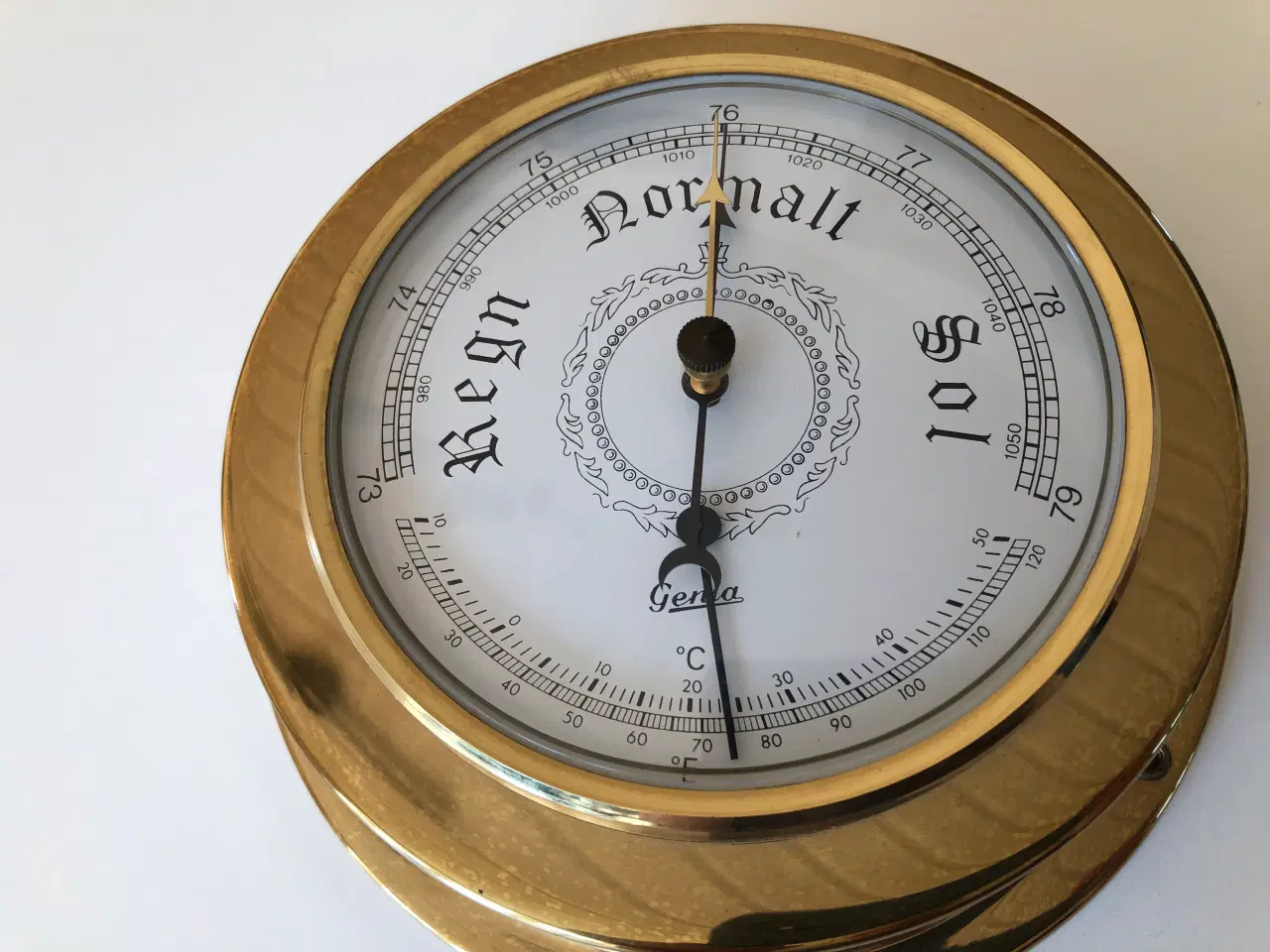 Billede 2 - Genia skibsbarometer i messing