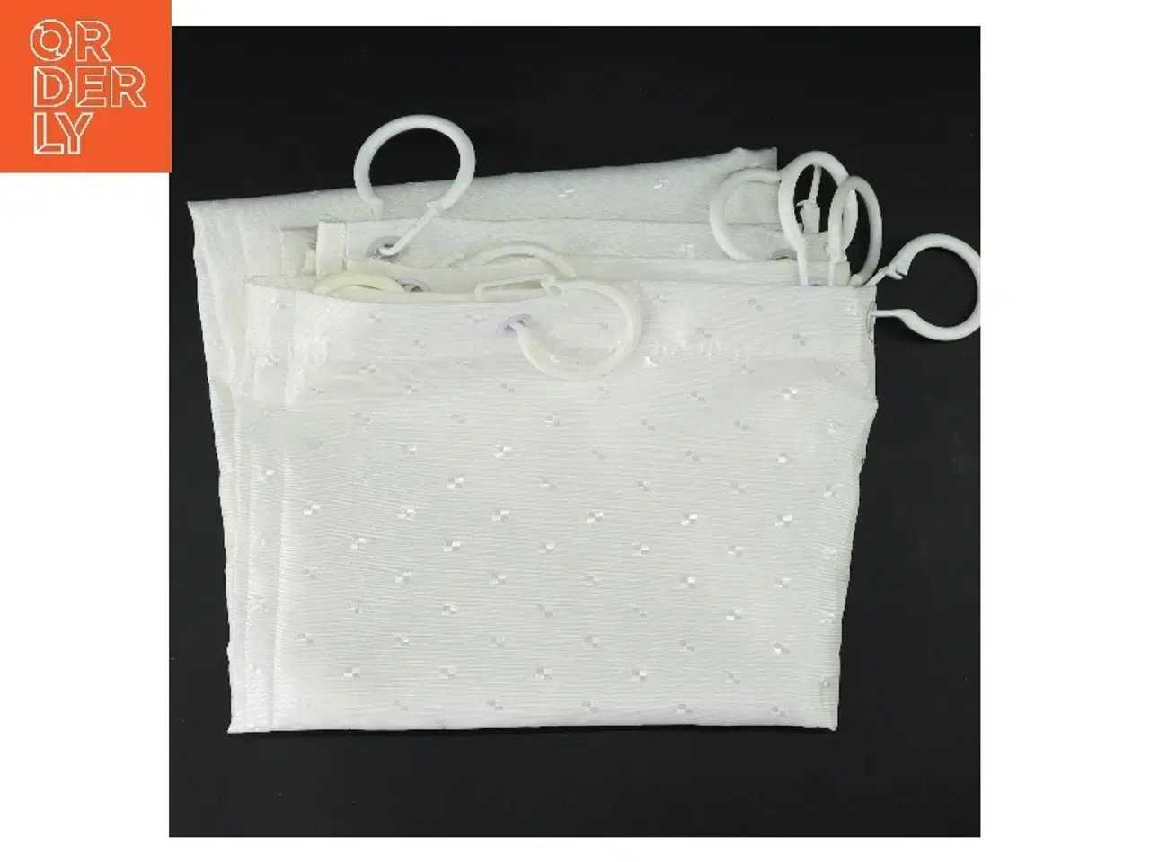 Billede 1 - Nyt badeforhæng med ringe (str. 180x180 cm)