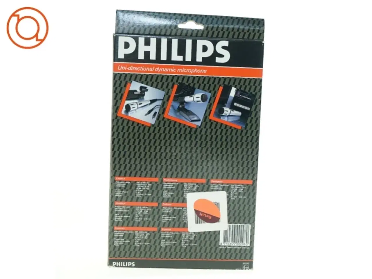 Billede 2 - Philips Uni-directional Dynamic Microphone fra Philips (str. 22 cm)