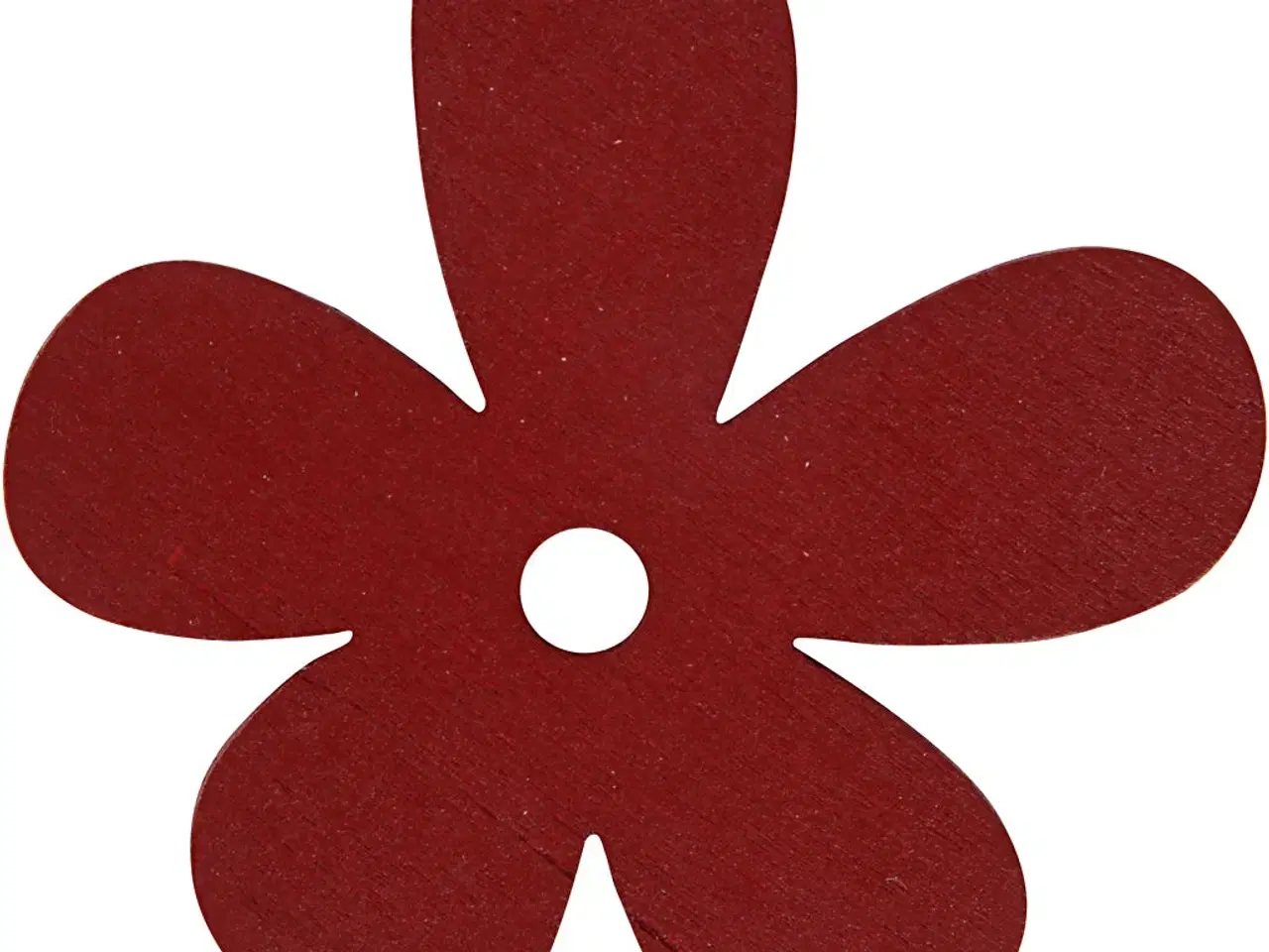 Billede 1 - Blomst, str. 57x51 mm, tykkelse 2 mm, vinrød, 10stk./ 1 pk.