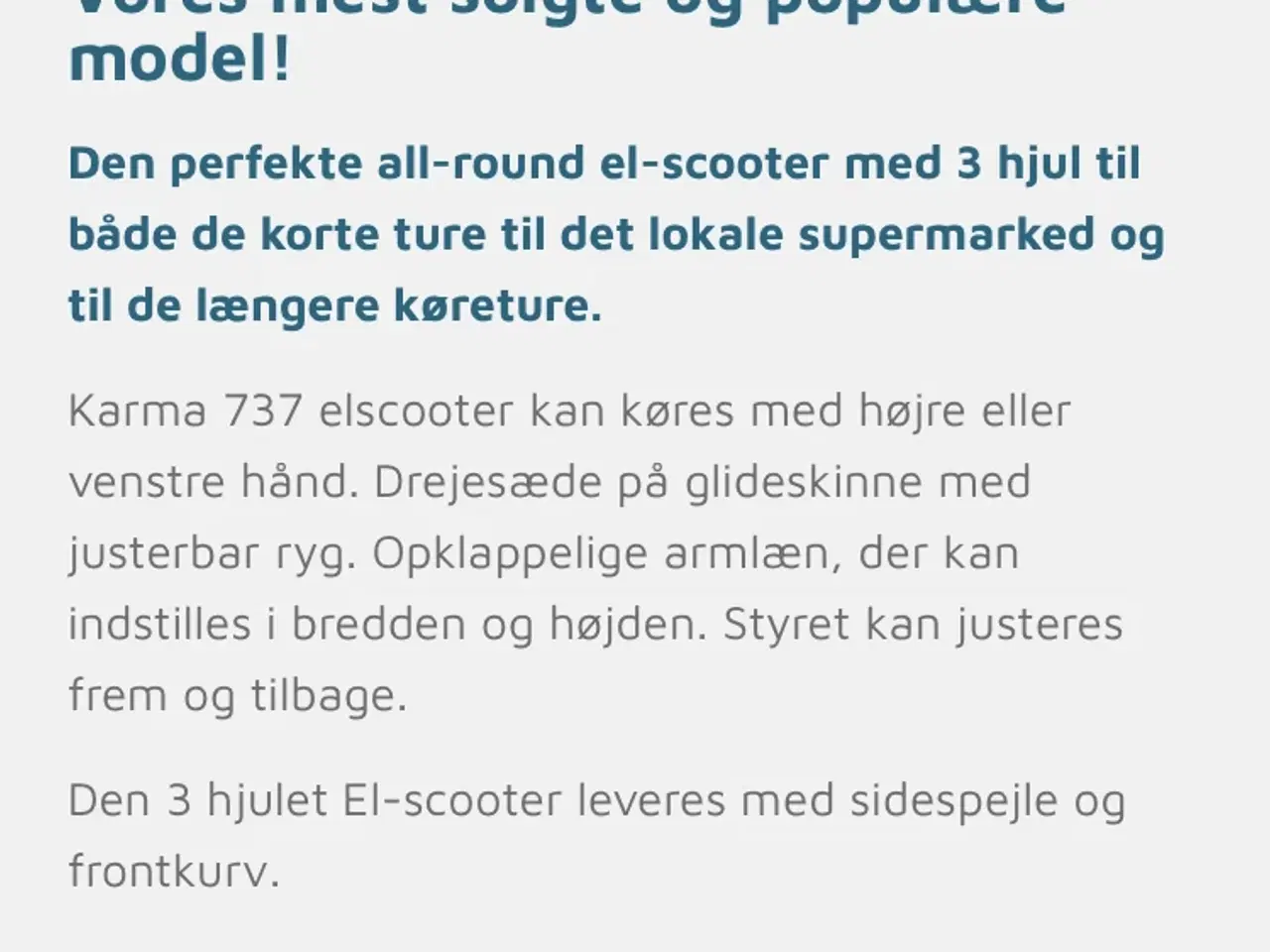 Billede 7 - Karma 737-2 El-Scooter