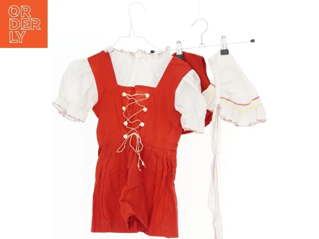 Billede 1 - Rødhætte udklædning med rød kjole og hat (str. 92) Perfekt til fastelavn