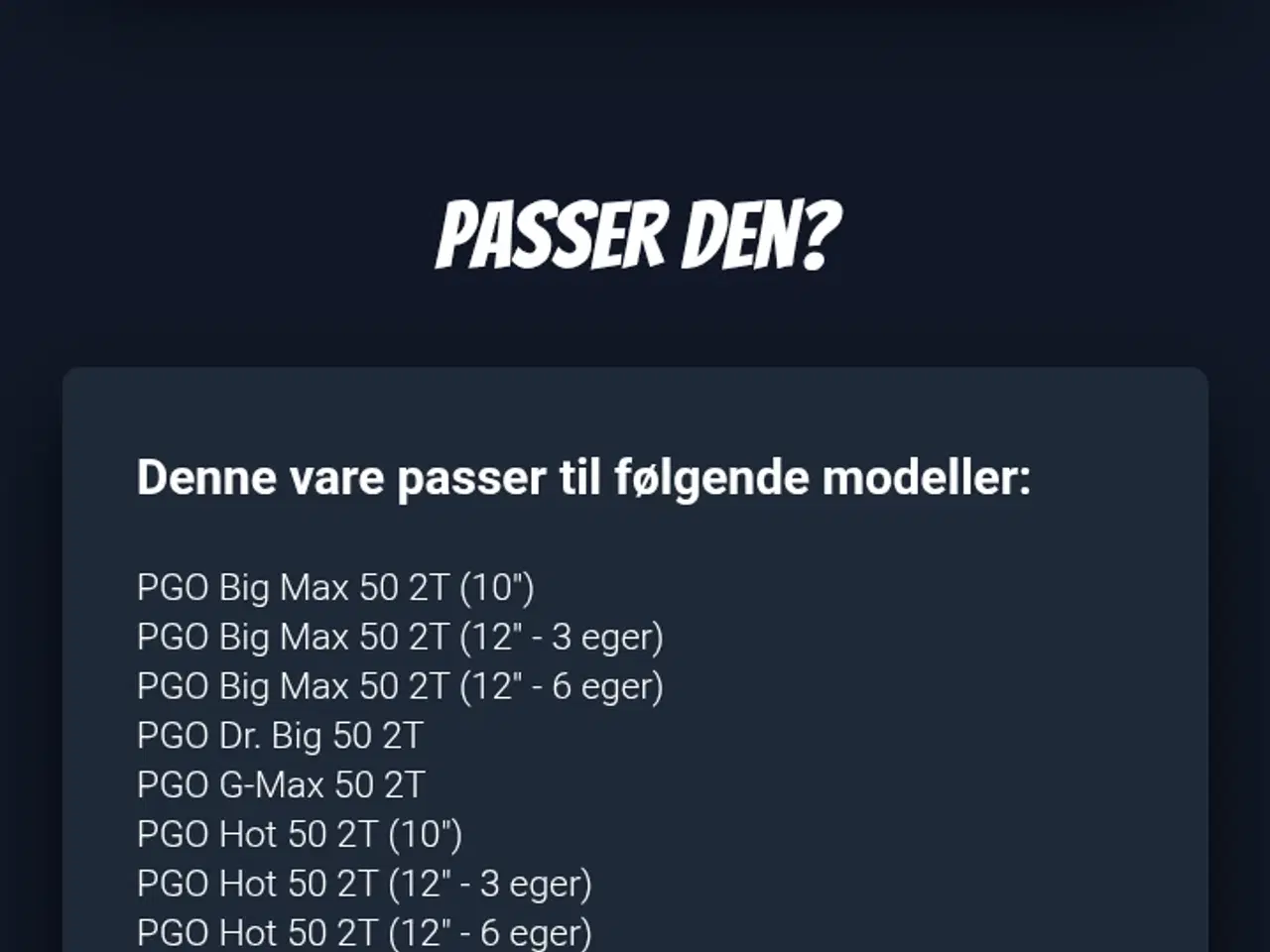 Billede 4 - Ny original bagskærm med beslag til pgo 