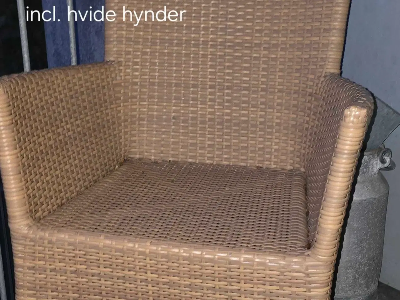 Billede 1 - Havestole i flet naturfarvet