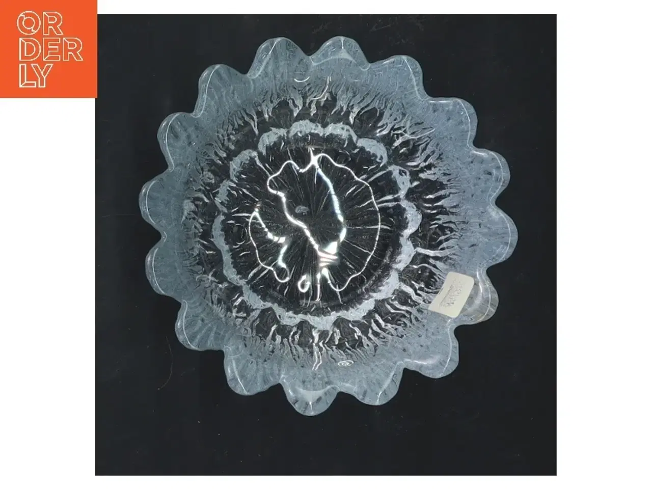 Billede 3 - Glas skål med bølget kant fra Holmegaard (str. 10x7 cm)