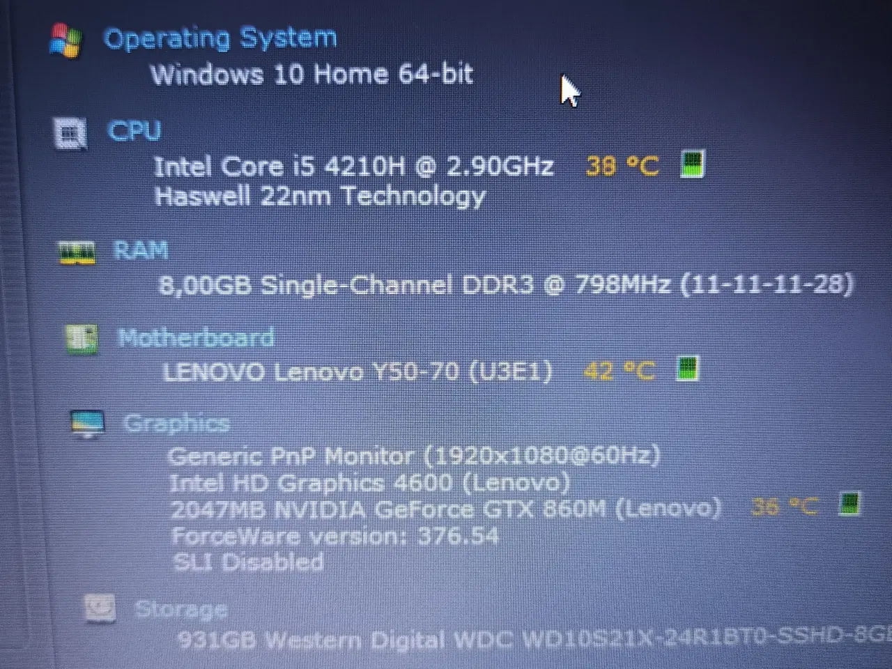 Billede 2 - Lenovo Notebook Gamer i5 2.90ghz