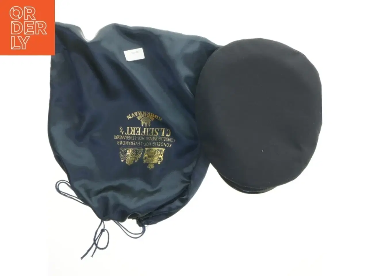 Billede 6 - Sort kasket med gul knap fra C.L.Seifert (str. str 58 cm)