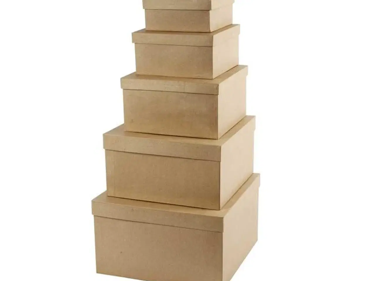 Billede 1 - Elegant Firkantede Hatteæsker - Sæt med 5 Størrelser