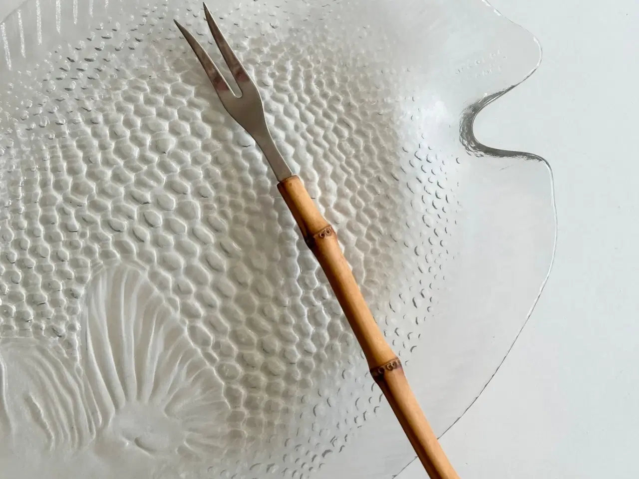 Billede 1 - Pålægsgaffel, stål og bambus