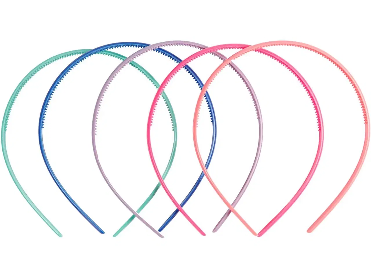 Billede 1 - Smalle Hårbøjler i Assorterede Farver - 5 stk.