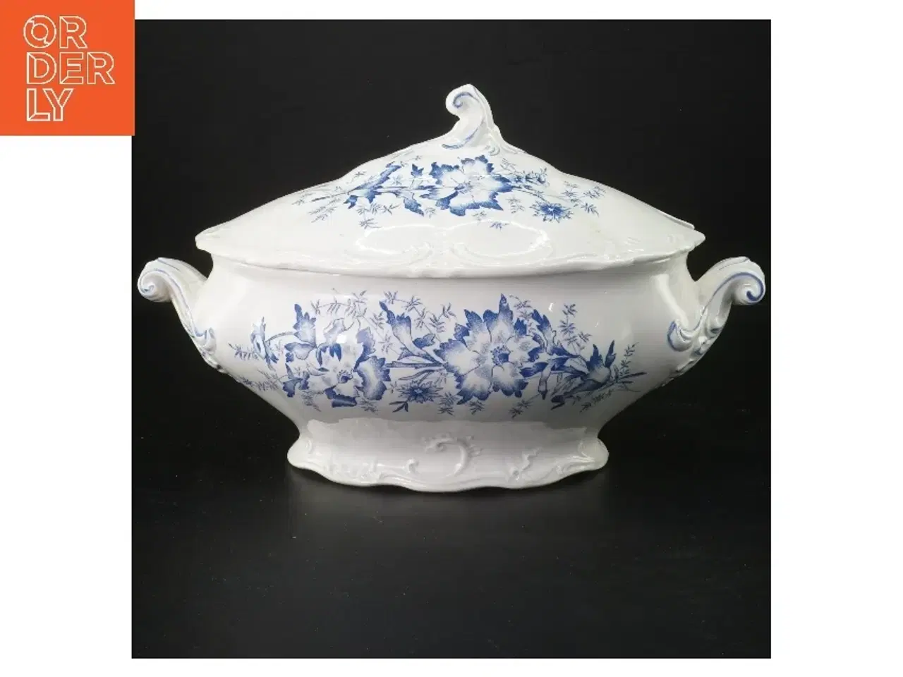 Billede 1 - Suppeterrin med låg i Fajance (str. 35 cm)