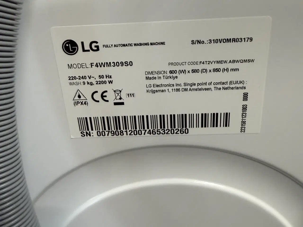 Billede 5 - LG vaskemaskine nærmest ny