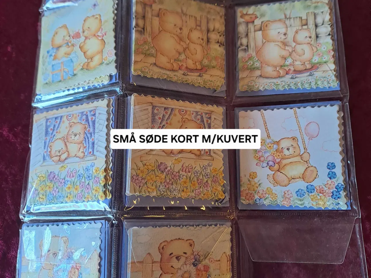 Billede 2 - Søde børnekort med kuvert 9x9 cm