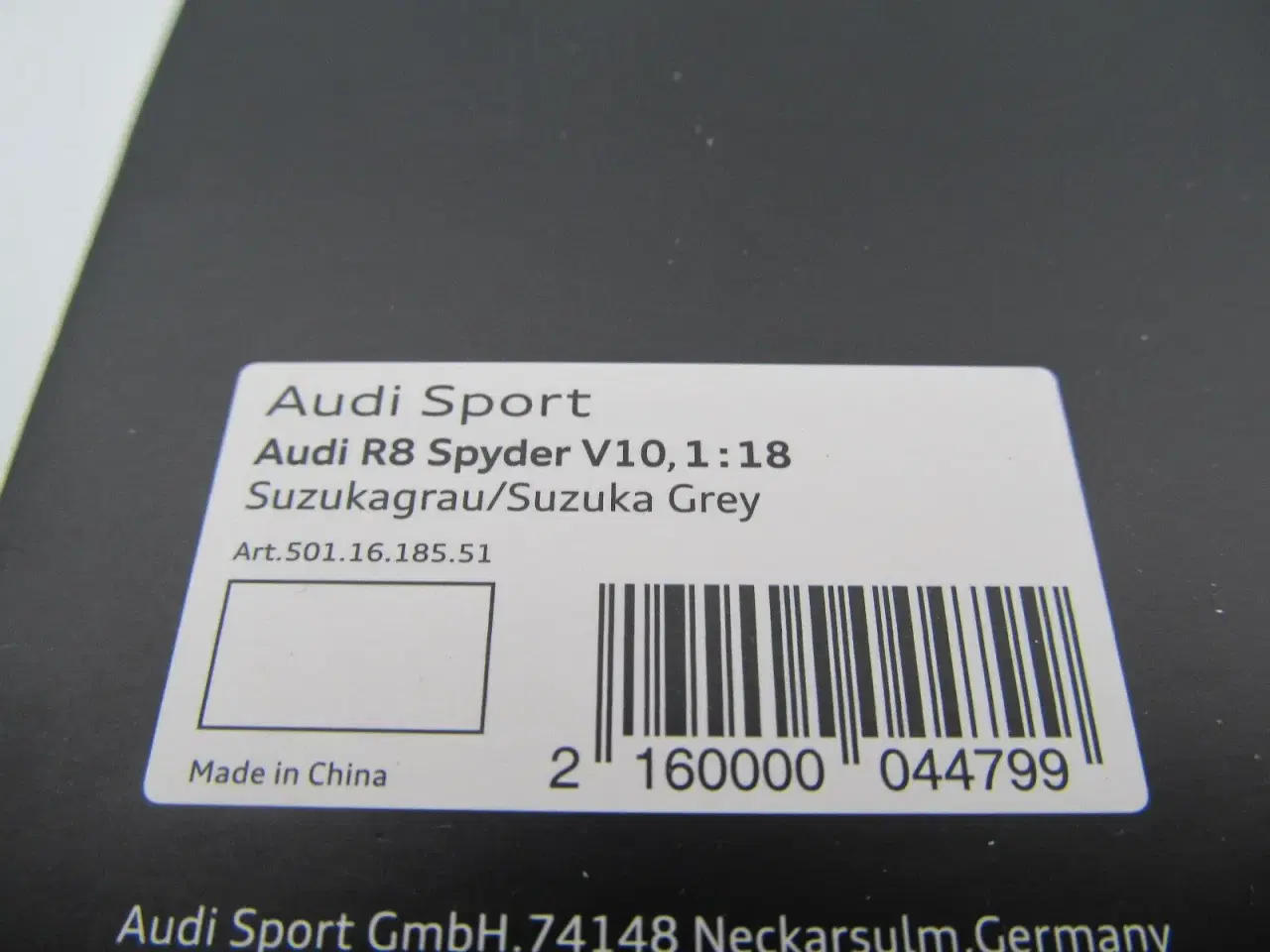 Billede 9 - AUDI Dealer Edition  2016 Audi R8 Spyder 1:18 