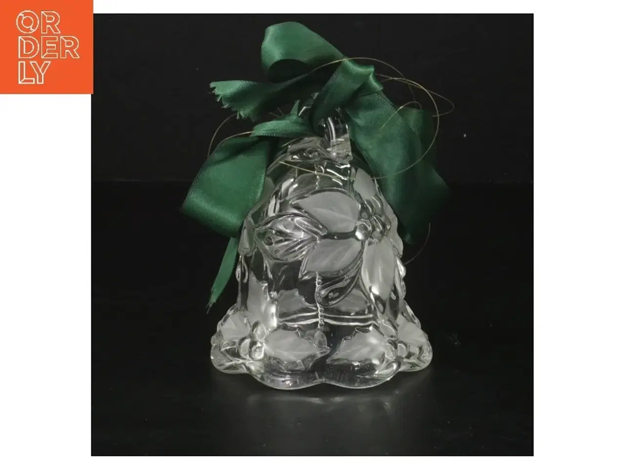 Billede 1 - Glasklokke med grøn sløjfe fra Walther-Glas (str. 10 cm)