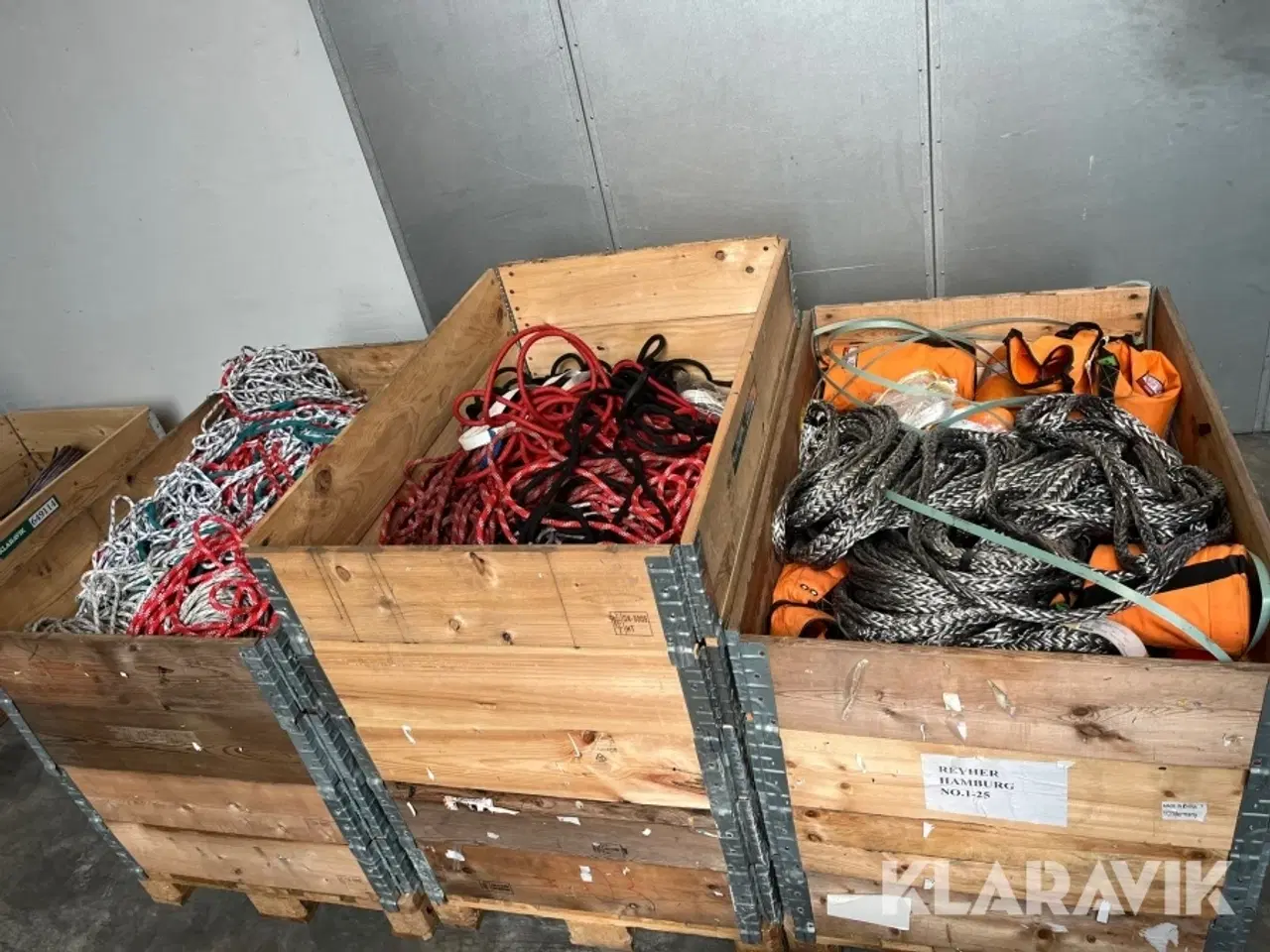 Billede 1 - Assorteret reb og hoist bags 3 paller Lot
