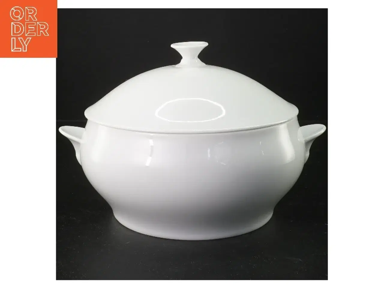 Billede 1 - Porcelænsterrin med låg fra B&G (str. Ø 20x16 cm)